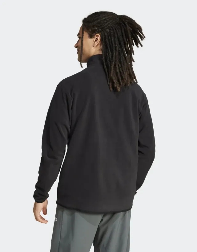 Adidas Performance Multi Essentials 1/2 Zip Fleece Jacket In Black
