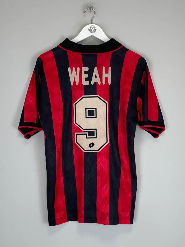 1995/96 AC MILAN WEAH #9 HOME SHIRT (M) LOTTO | Cult Kits