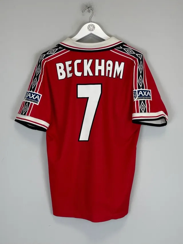 1998/99 MANCHESTER UNITED BECKHAM #7 HOME SHIRT (L) UMBRO | Cult Kits