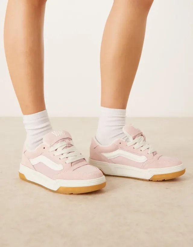 Vans Hylane Nylon Trainers In Light Pink And Off White