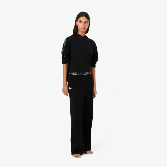 Lacoste Soft Fleece Loungewear Pants - Noir / Blanc