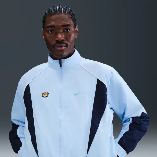 Nike Sportswear Men's Woven Track Jacket - Blue - Nylon