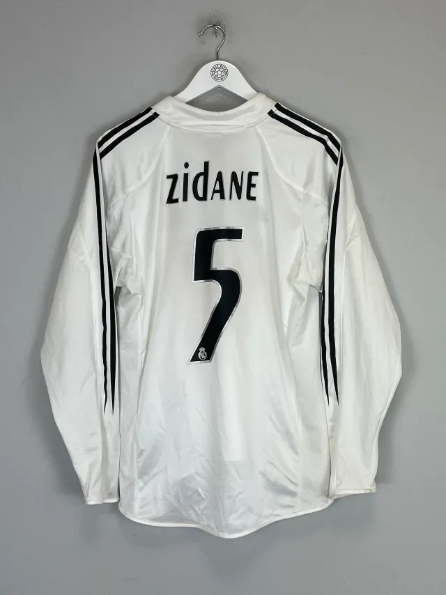 2004/05 REAL MADRID ZIDANE #5 L/S HOME SHIRT (L) ADIDAS | Cult Kits