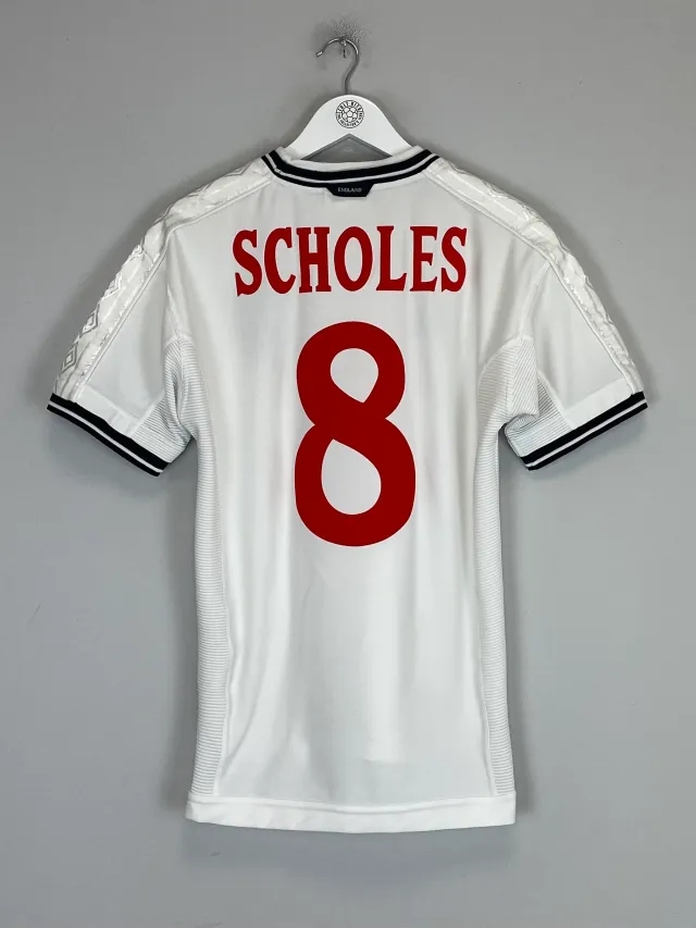 1999/01 ENGLAND SCHOLES #8 HOME SHIRT (M) UMBRO | Cult Kits