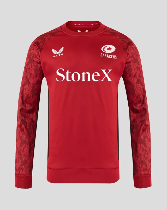 Castore Saracens Unisex 25/26 Training Sweatshirt - Rhythmic Red