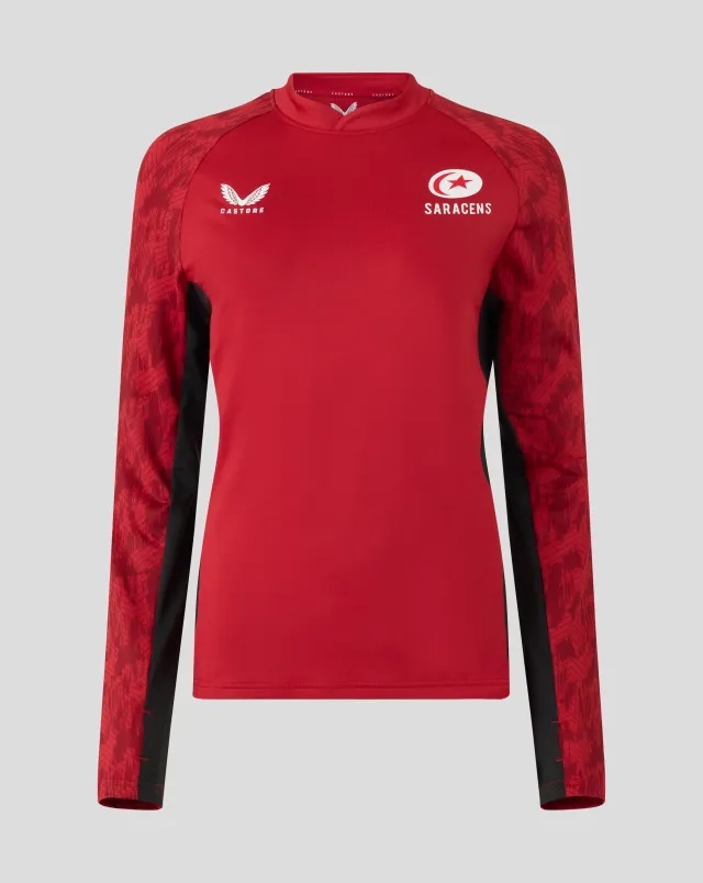 Castore Saracens Women's 25/26 Training Drill Top - Rhymthic Red