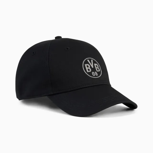 PUMA Borussia Dortmund Essentials Cap Unisex, Black/Flat Medium Grey
