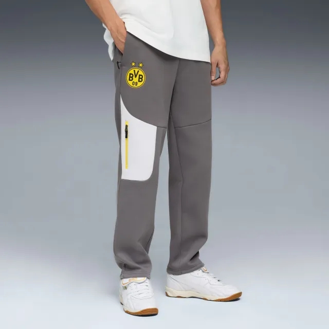 Borussia Dortmund PUMAtech Sweatpants Men, Cool Dark Grey/Faster Yellow, size 3XL