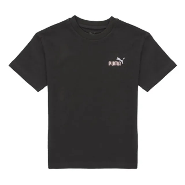 Puma  ESS 2 COLOR Small No. 1 Logo Relaxed Tee  girls's Children's T shirt in Black