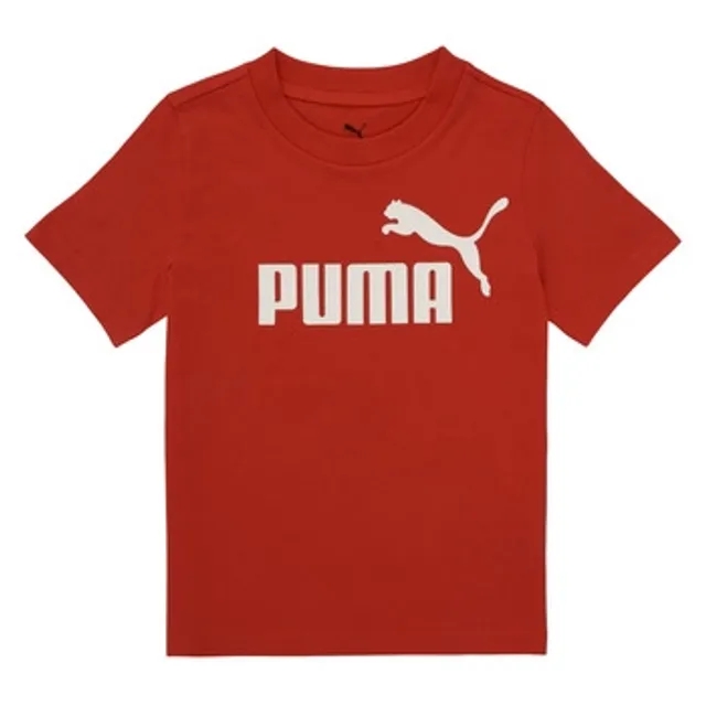 Puma  ESS No. 1 Logo Tee  boys's Children's T shirt in Red