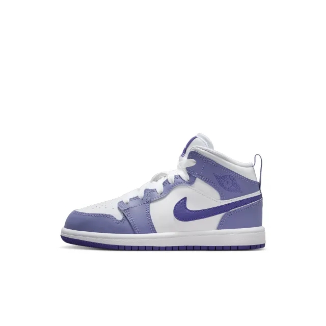Nike Jordan 1 Mid Younger Kids' Shoes - Purple
