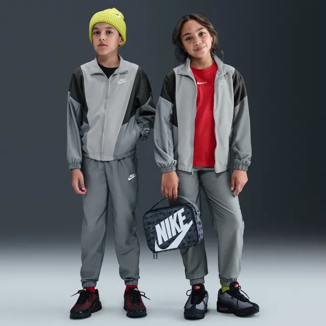 Nike Sportswear Older Kids' Woven Tracksuit - Grey - Polyester