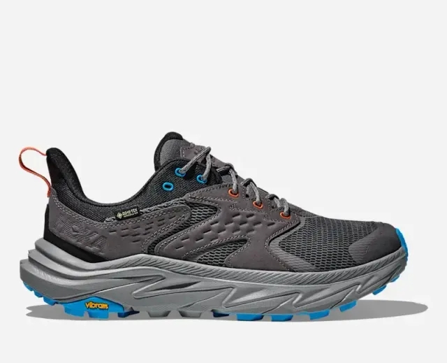 Hoka Men's Anacapa 2 Low Gore-Tex Hiking Shoes In Satellite Grey/Black