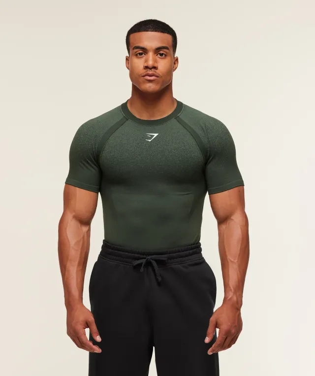  Shadow Seamless T Shirt - Trail Green
