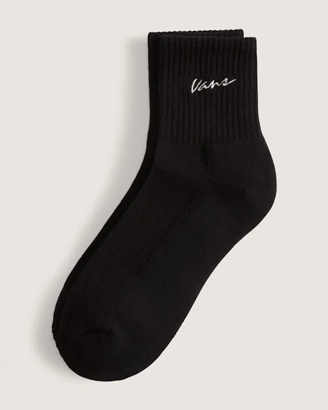 Vans - Classic Script Half Crew Socks (1 Pair), Man, Black