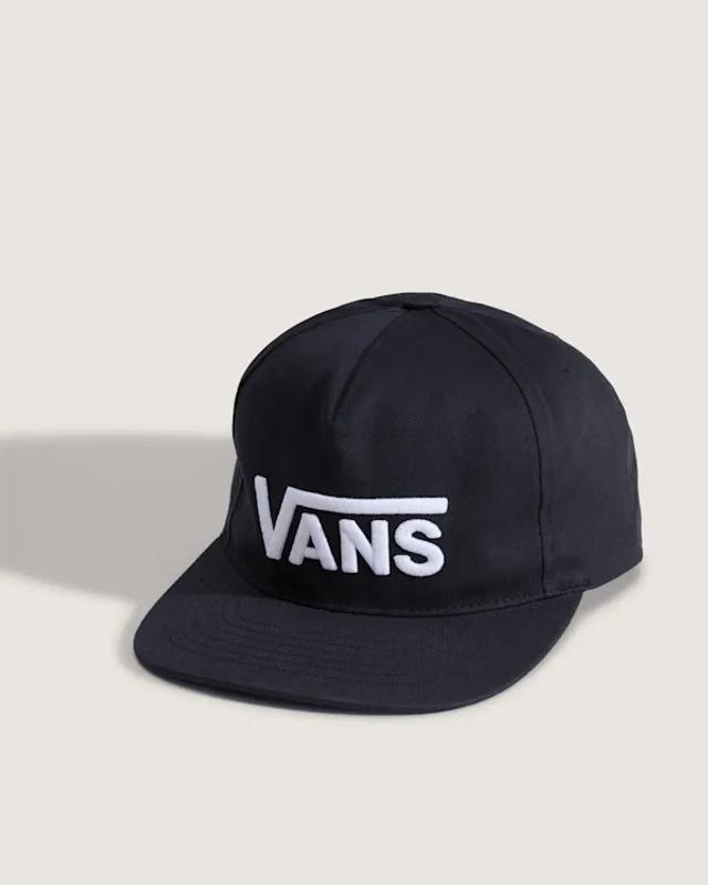 Vans - Drop V Logo Snapback Hat, Man, Blue