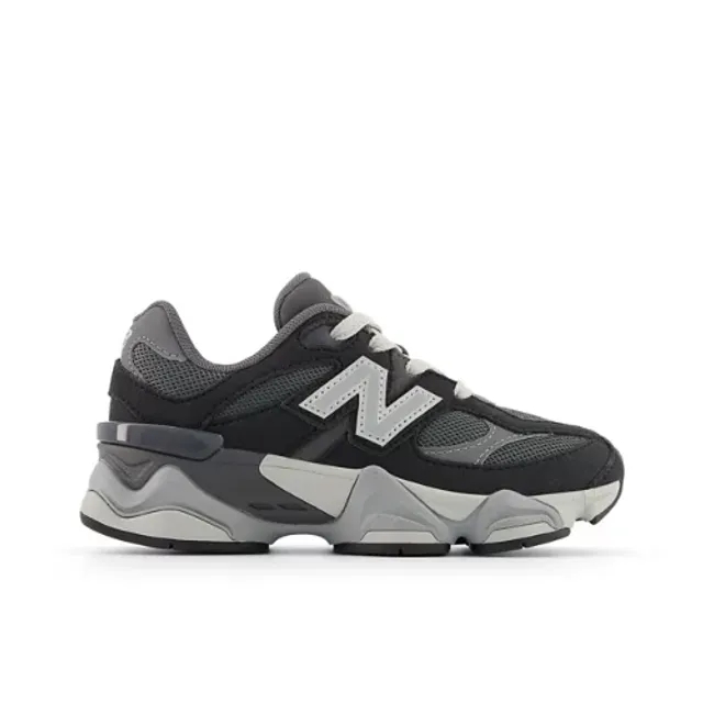 New Balance Kids' 9060 in Black/Grey Synthetic