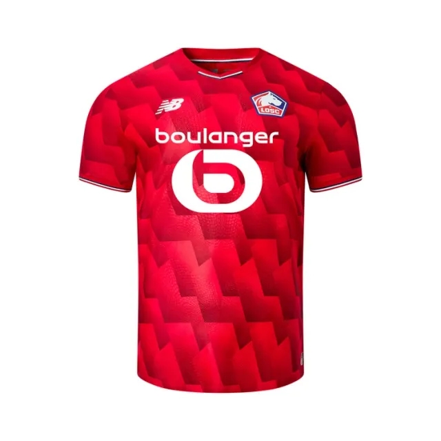 New Balance Boys Lille LOSC Home Youth Short Sleeve Jersey Polyester