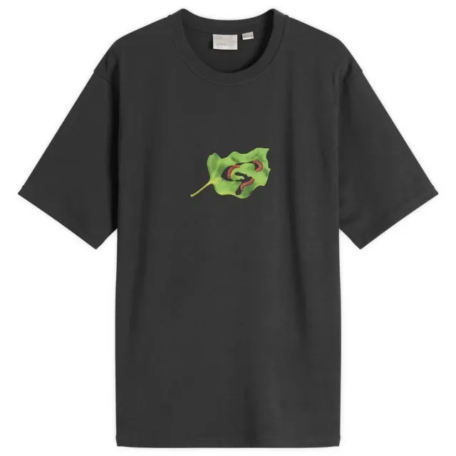 Gramicci Men's Leaf T-Shirt Vintage Black