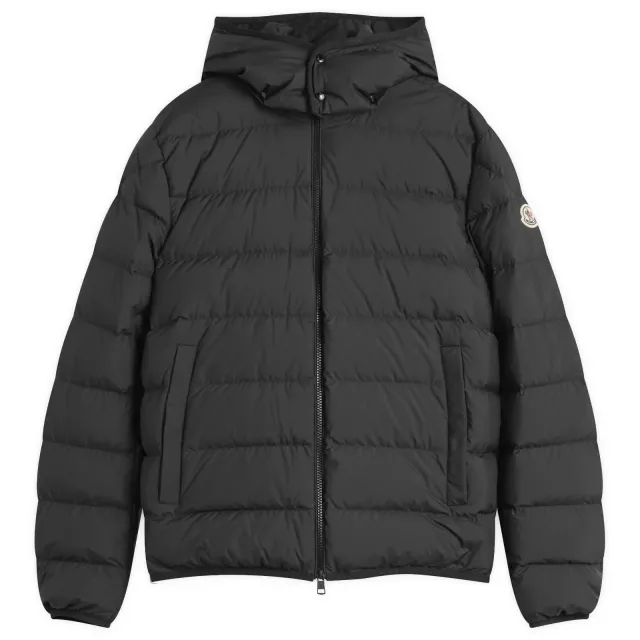 Moncler Men's Montbrocq Jacket Tape Logo Seam Black