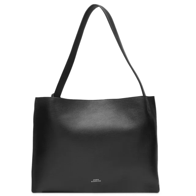 Studio Nicholson Women's Reflection Leather Tote Bag Black