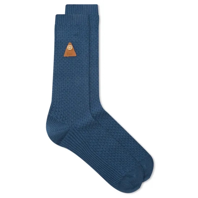 Folk Men's Waffle Sock Indigo