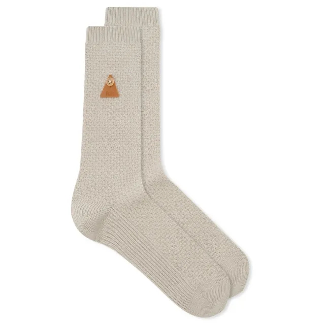 Folk Men's Waffle Sock Silver Grey