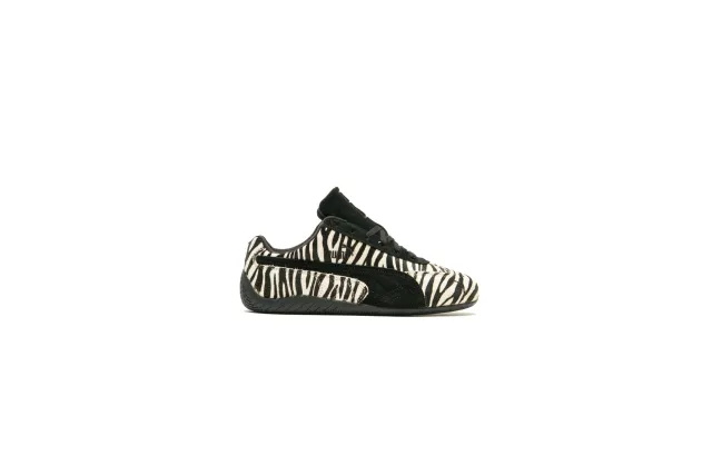 PUMA SpeedCat Zebra Sneakers Women, Warm White/Black, size 3