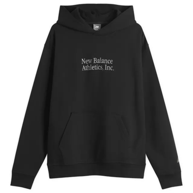 New Balance Men's Athletics Classics Hoodie in Black Cotton