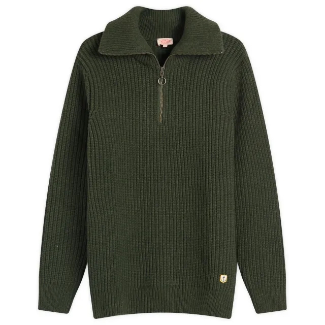 Armor-Lux Men's Half Zip Rib Knit Jumper Chimera