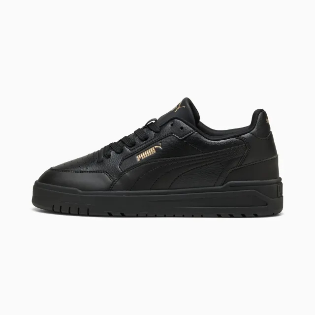 PUMA Shuffle Downtown Sneakers Unisex, Black/Gold, size 10