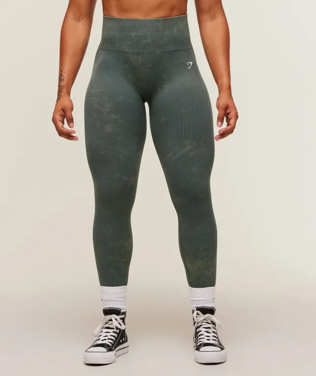  Gains Seamless Leggings - Slate Teal Wash
