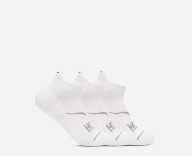 Hoka No-Show Run Sock 3-Pack In White/White/White