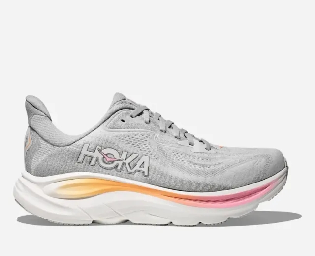 Hoka Women's Clifton 10 Road Running Shoes In Stardust/Cosmic Grey