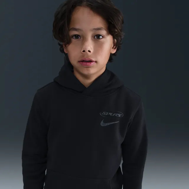 Tottenham Hotspur Club Nike Football Pullover Hoodie - Black - Fleece