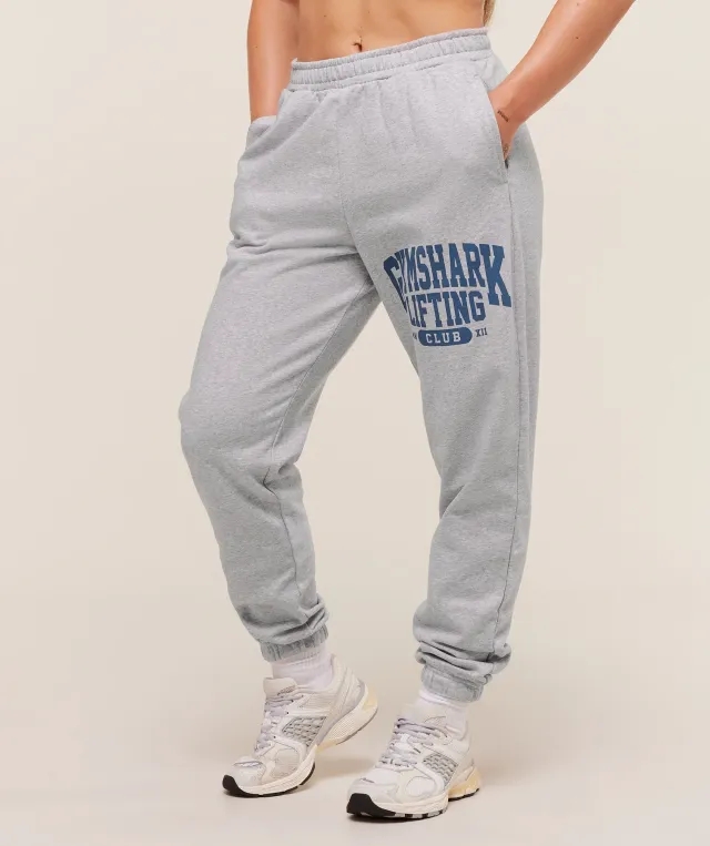  Lifting Club Graphic Joggers - Light Grey Core Marl
