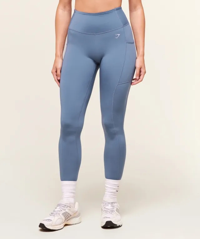  Pocket Leggings - Worn Blue