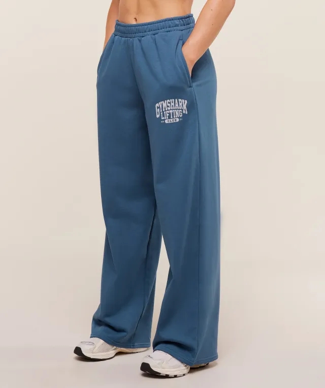  Lifting Club Graphic Straight Leg Joggers - Compound Blue