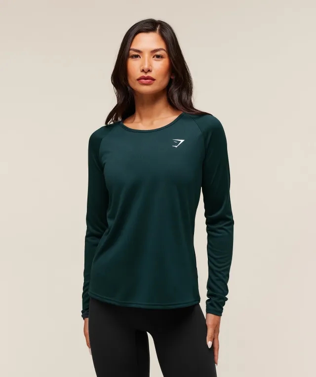  TRAINING LONG SLEEVE TOP - Deep Petrol Blue