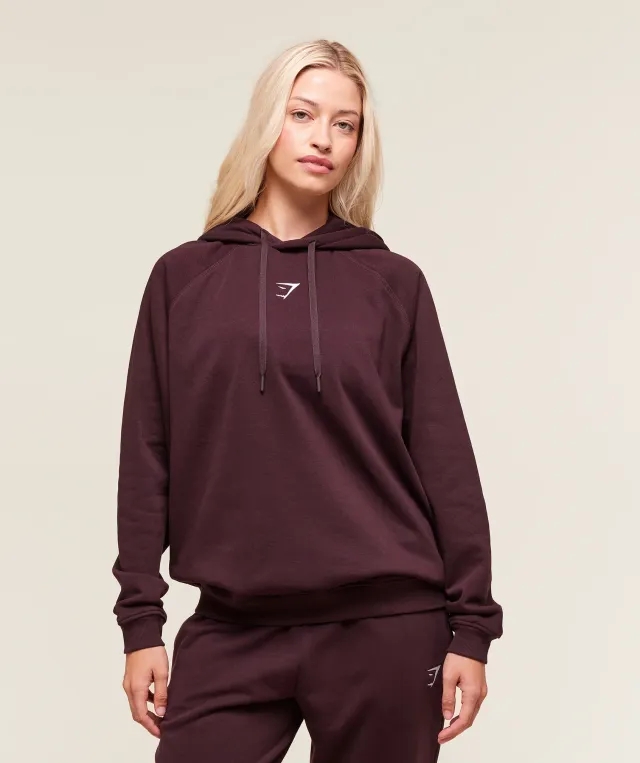  Training Oversized Fleece Hoodie - Cherry Purple