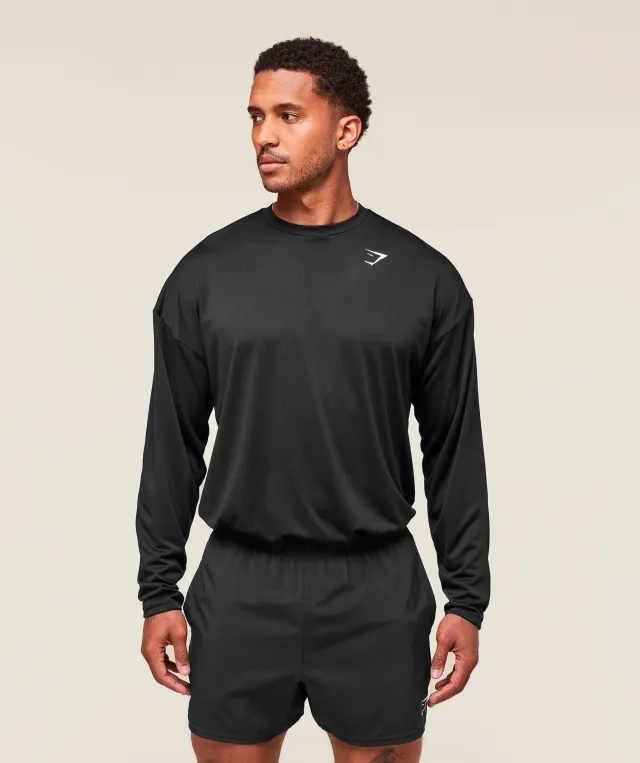  Arrival Oversized Long Sleeve T-Shirt - Black