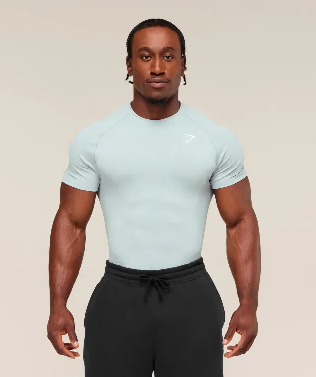  Geo Seamless T-Shirt - Smoke Blue/Soft White