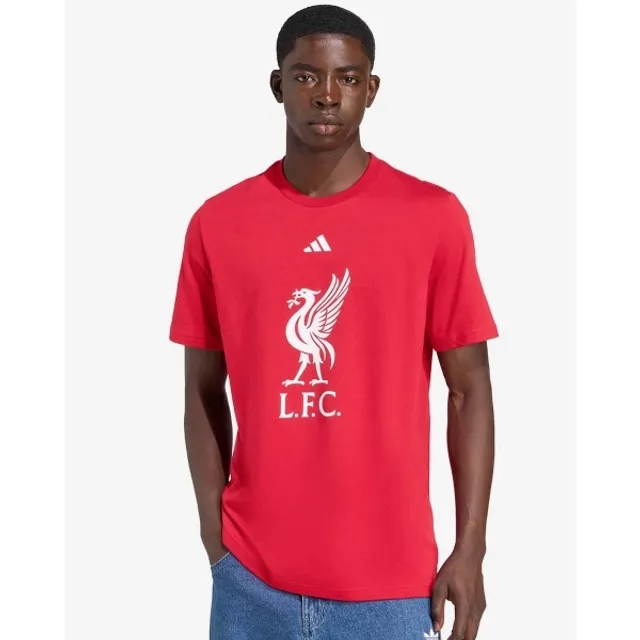 LFC adidas Mens 25/26 DNA Crest Tee Red