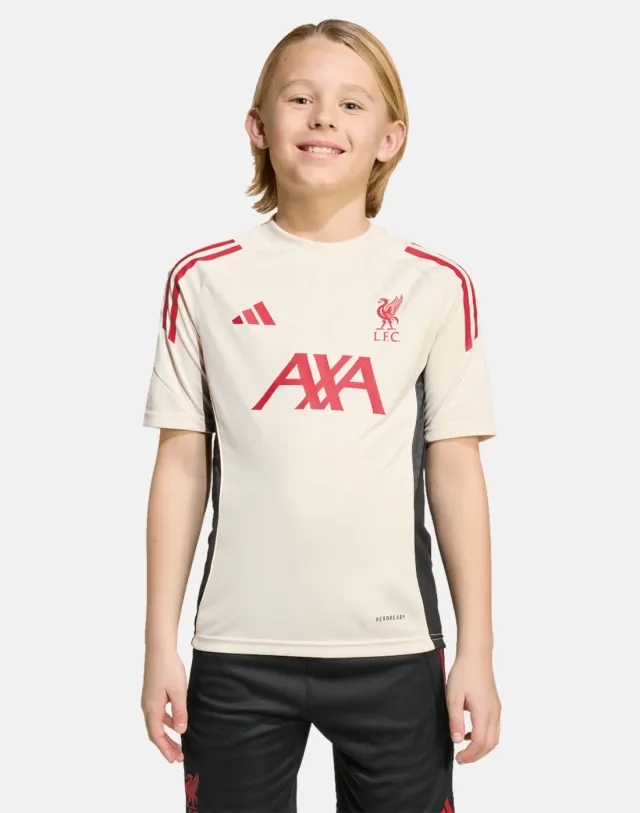 LFC adidas Youth 25/26 Domestic Short Sleeve Training Top White