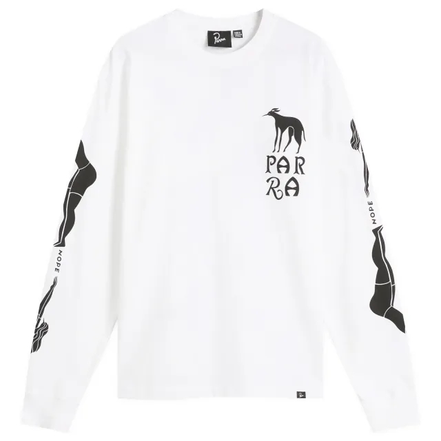 By Parra Men's Dog Training Long Sleeve T-Shirt White