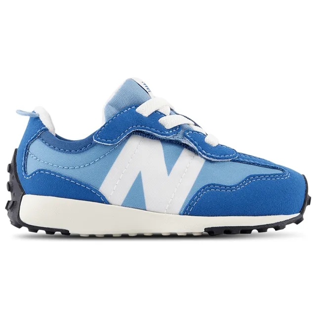New Balance Kids' 327 NEW-B HOOK & LOOP in White/Blue Synthetic