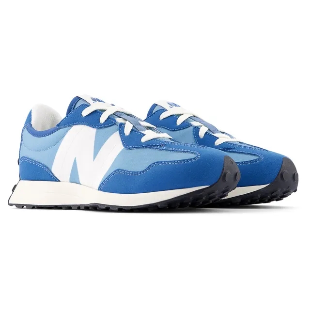 New Balance Kids' 327 LACE in White/Blue Synthetic