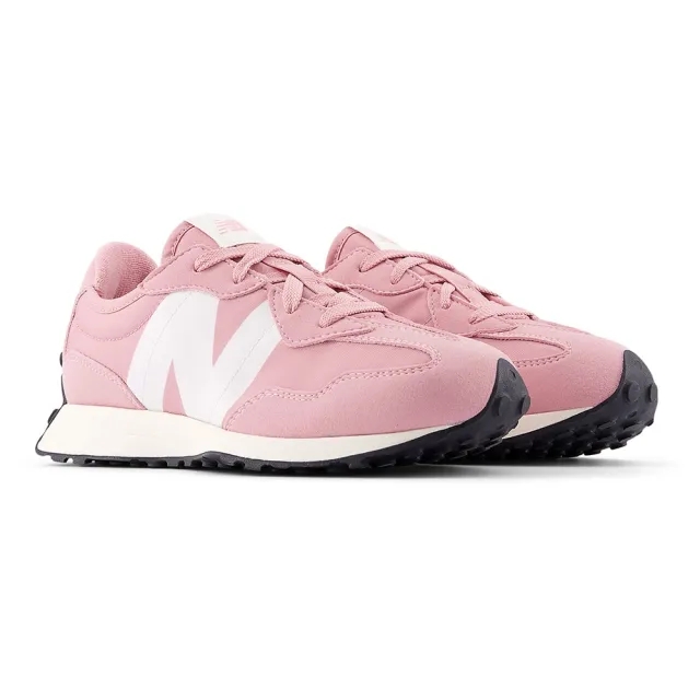 New Balance Kids' 327 LACE in Grey/Pink Synthetic