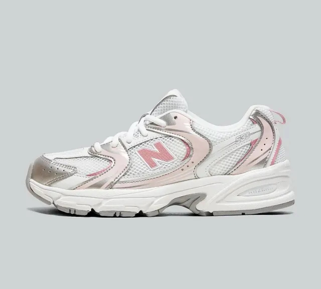 New Balance Kids' 530 LACE in Grey/Pink Synthetic
