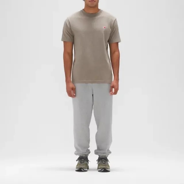 New Balance Men's Made in USA Core T-Shirt in Brown Cotton Jersey